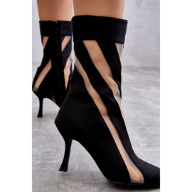 PS2 Botas femininas elegantes de salto alto pretas Deyna preto 2