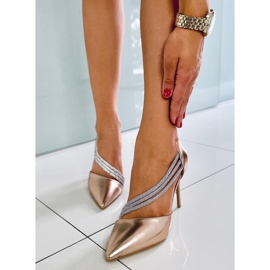 Salto assimétrico Lucille Champagne rosa 1