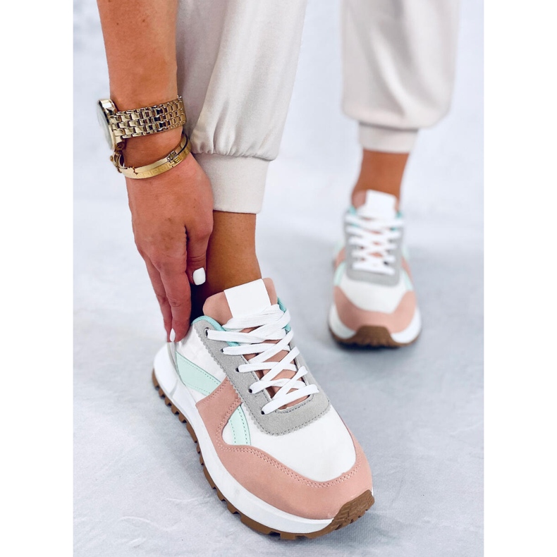 BM Tênis feminino colorido Binnie Pink multicolorido 2