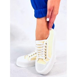 BM Tênis plataforma feminino Dors Yellow amarelo 1