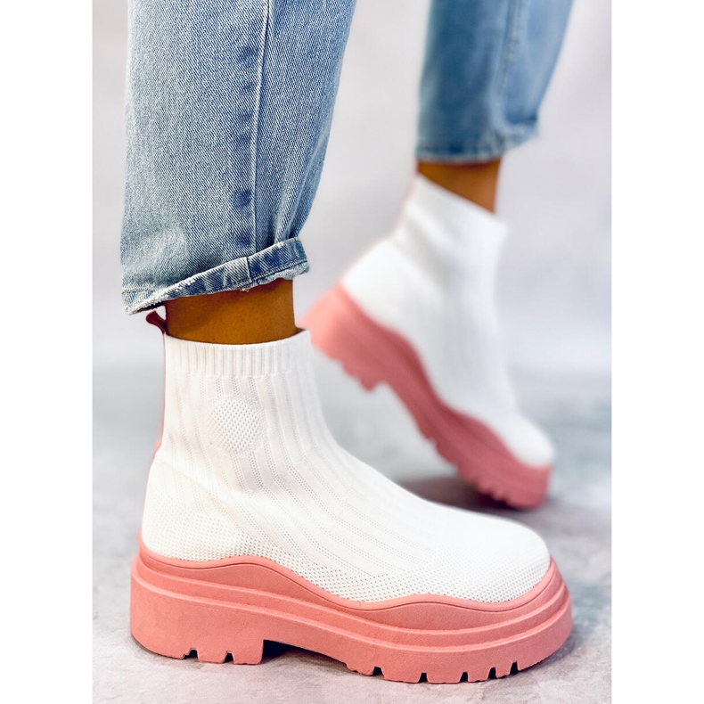 BM Botins elásticos Withers BRANCO/ROSA 1 BM Botins elásticos Withers BRANCO/ROSA 1