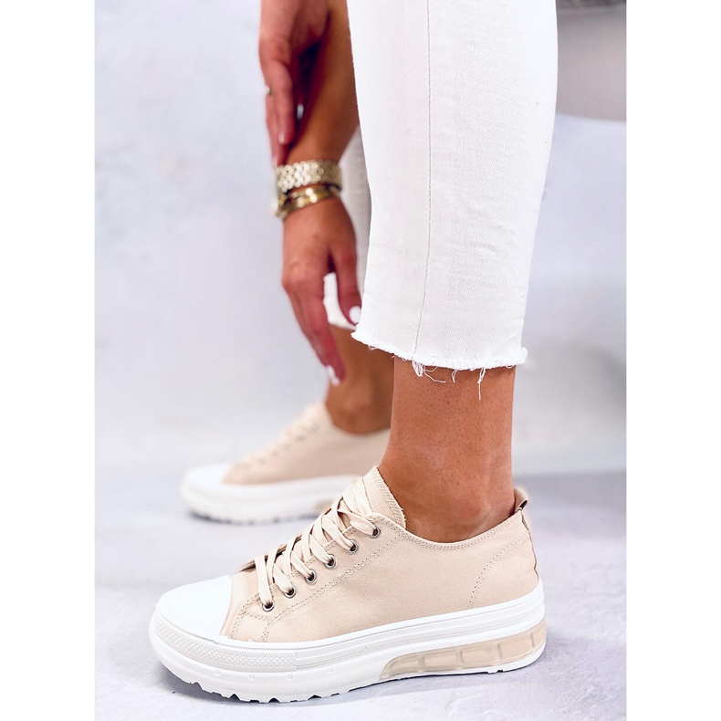 BM Ténis com atacadores de mulher Raffey Beige bege 1