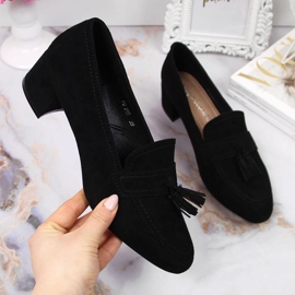 Brogues femininos em camurça preto Sergio Leone 1