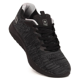 Tênis esportivo preto confortável para corrida NEWS 1