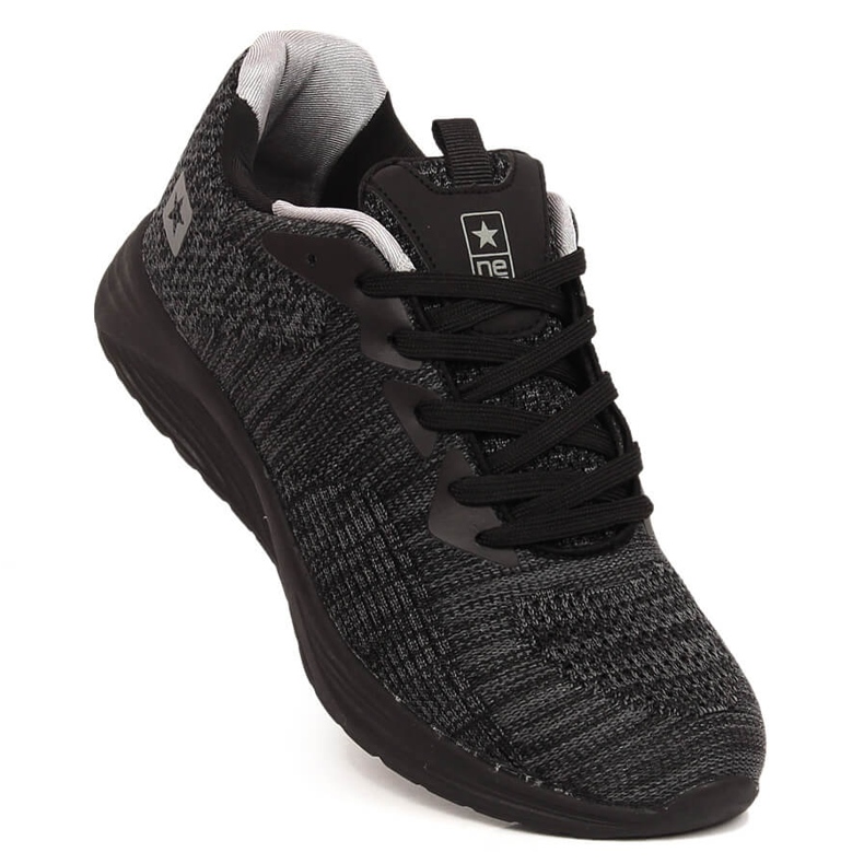Tênis esportivo preto confortável para corrida NEWS 1