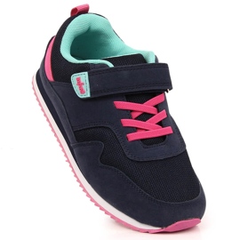 Sapatos desportivos para menina com velcro azul marinho Befado azul-marinho 1