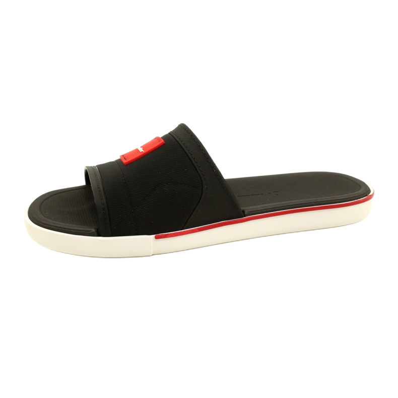 Rider Slippers Slip Spin Spin Slide do homem AD 11795 AG359 Black/Red preto 1