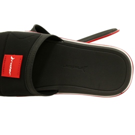 Rider Slippers Slip Spin Spin Slide do homem AD 11795 AG359 Black/Red preto 5