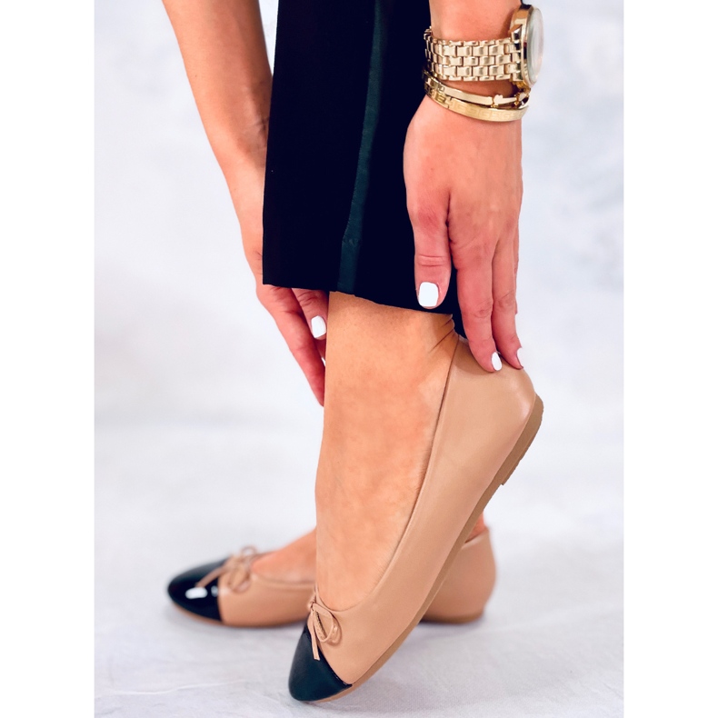 BM Sapatilhas de balé Gemma Nude femininas Chanel bege 1