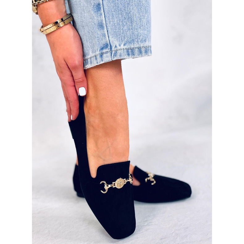 BM Mocassins feminino Rhona Black com fivela preto 1