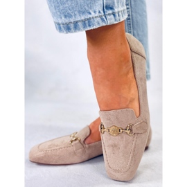 BM Mocassins de mulher Rhona Khaki com fivelas bege 1 BM Mocassins de mulher Rhona Khaki com fivelas bege 1