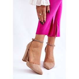 PM1 Sapatos elegantes de camurça bege Kaliya 1