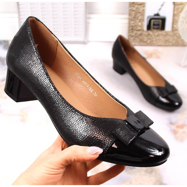 Sapatos de salto alto pretos de mulher Vinceza 10517 1