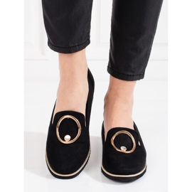 BM Mocassins de mulher Shelovet camurça preta preto 2