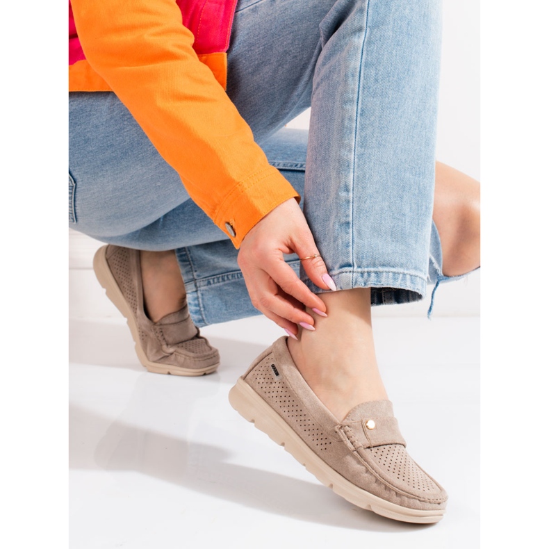 Goodin Mocassins de mulher Shelovet bege claro 2