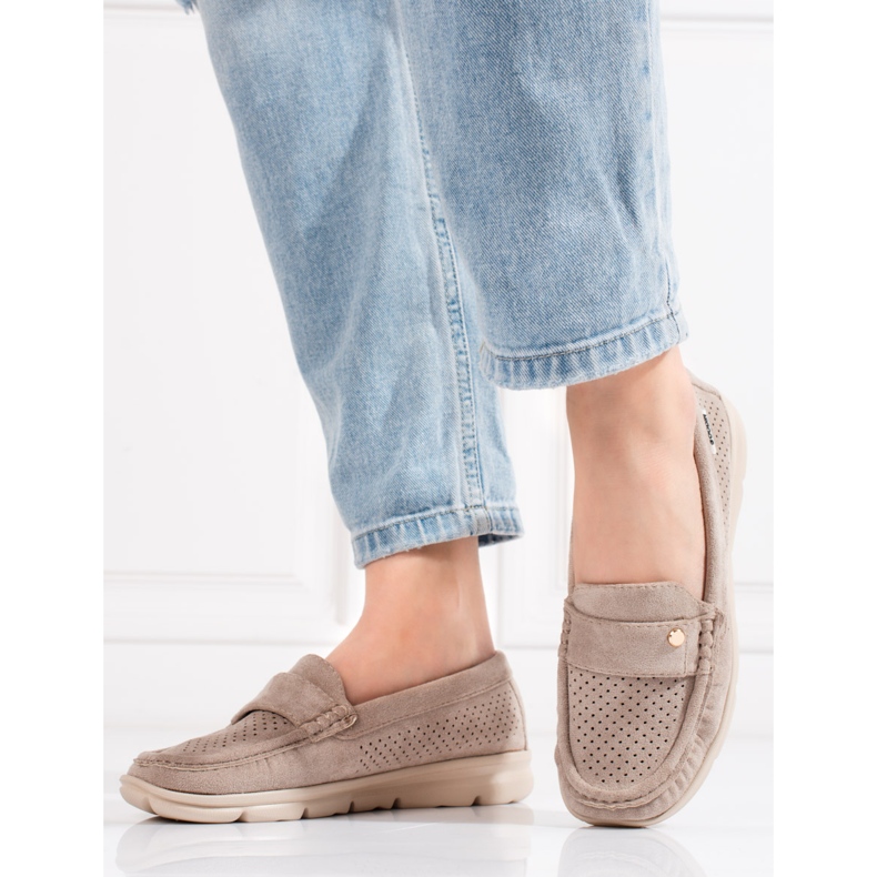 Goodin Mocassins de mulher Shelovet bege claro 1