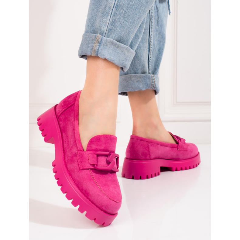 Goodin Sapatos plataforma fúcsia de mulher Shelovet rosa 1