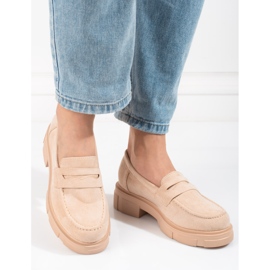 Sapatos de mulher Shelovet camurça bege 1