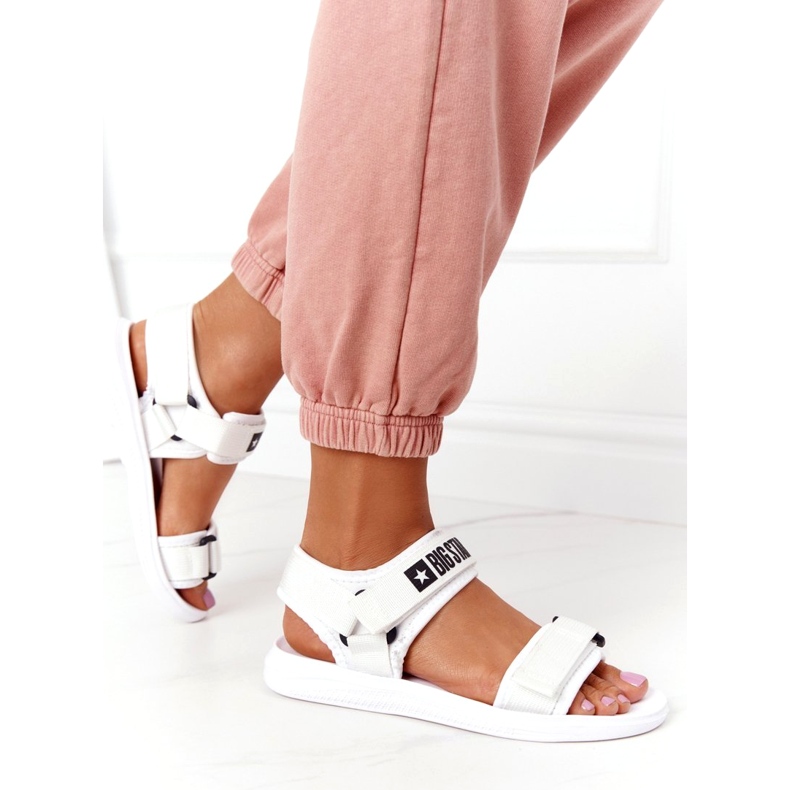 Sandálias esportivas femininas Big Star HH274A026 brancas branco 2