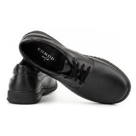 KOMODO Sapatos masculinos casuais em couro 921K preto 3