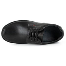 Kampol Sapatos masculinos casuais de couro 13/27 black face preto 4