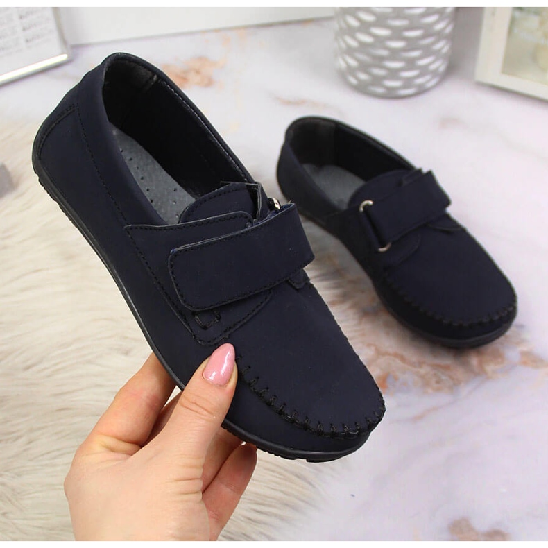 Mocassins de menino com velcro azul marinho Kornecki 6804 1 Mocassins de menino com velcro azul marinho Kornecki 6804 1
