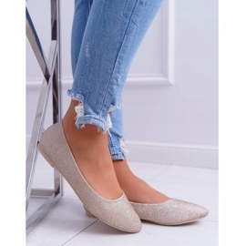 PS1 Bailarinas com glitter dourado Fifi feminino 4