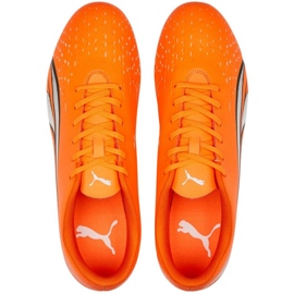 Chuteira Puma Ultra Play FG/AG 107224 01 laranja laranjas e tintos 2