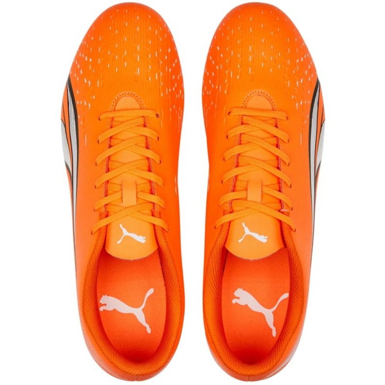 Chuteira Puma Ultra Play FG/AG 107224 01 laranja laranjas e tintos 2