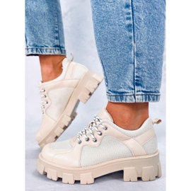 BM Mocassins de sola alta Asger Beige bege 2