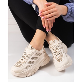 Tênis feminino Shelovet em sola grossa bege 1