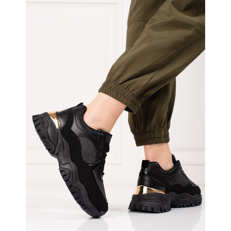 Tênis preto feminino na plataforma Shelovet 2