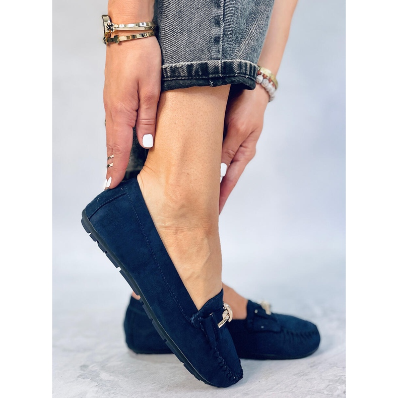 BM Mocassins femininos Lyset Azul azul marinho 1