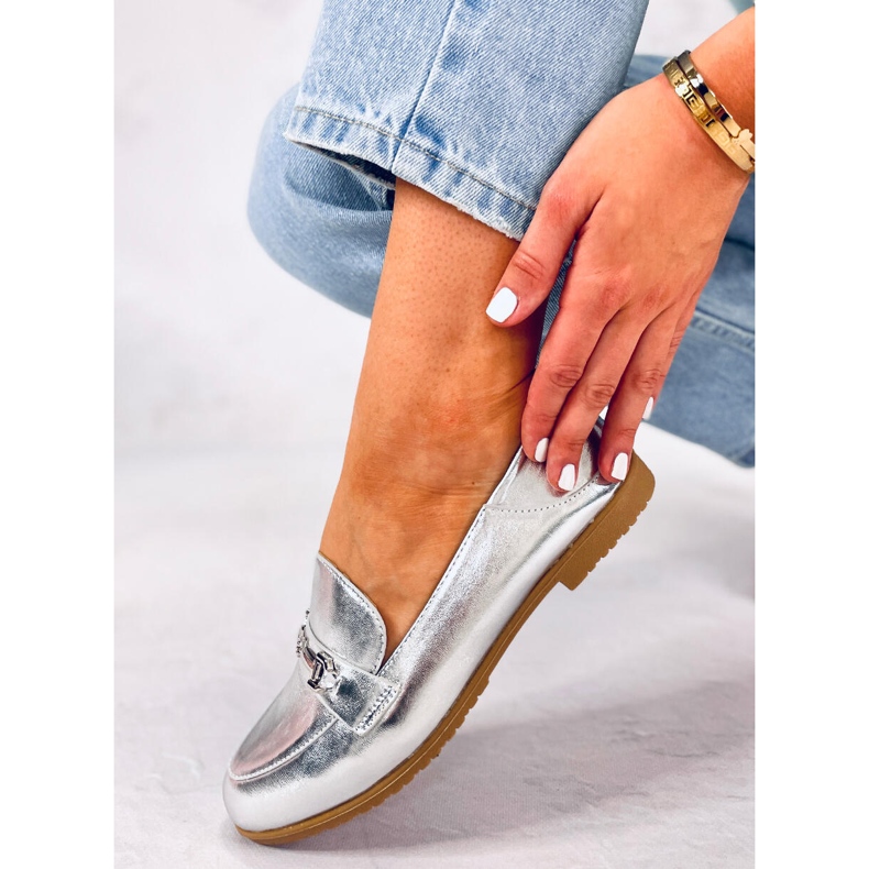 Mocassins de mulher Juss Silver prata 2