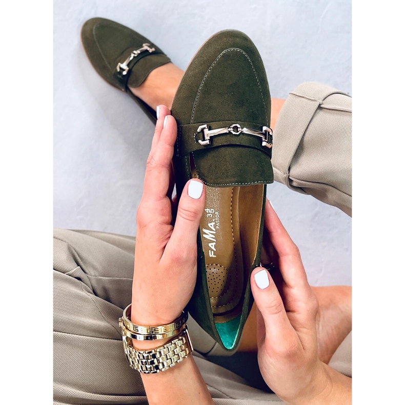 Mocassins femininos Juss Green verde 2