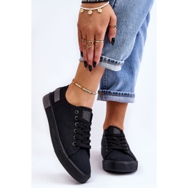 Tênis feminino baixo Big Star LL274038 preto 2