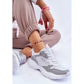 Tênis esportivo feminino leve Big Star LL274375 branco-cinza 1