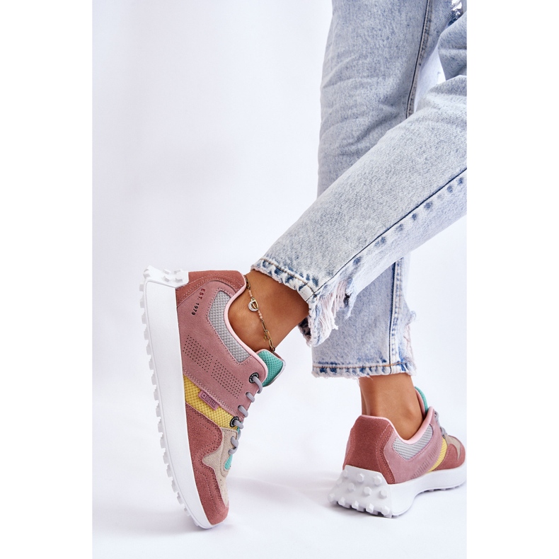 Tênis feminino Big Star LL274422 rosa-bege 2