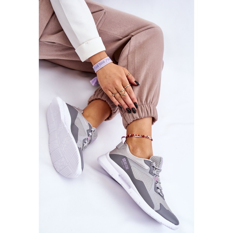 Tênis esportivo feminino Big Star LL274371 cinza 2