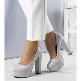 BM Sapatos de salto alto cinza da Kari 1