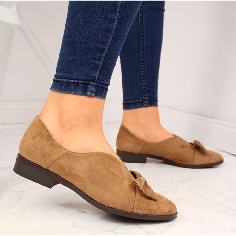 Sapatos de mulher com laço bege Jezzi 2