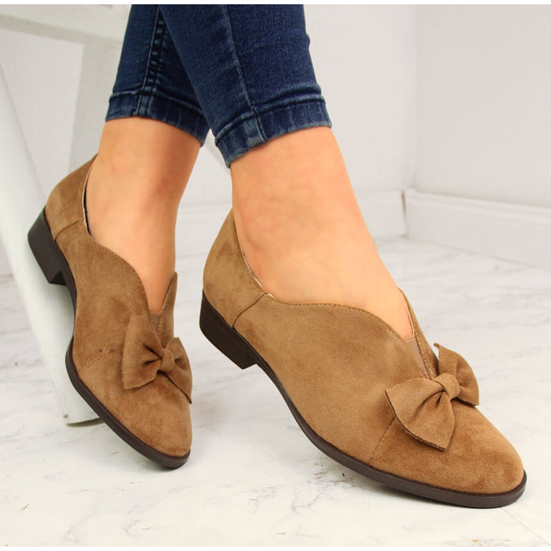 Sapatos de mulher com laço bege Jezzi 1 Sapatos de mulher com laço bege Jezzi 1