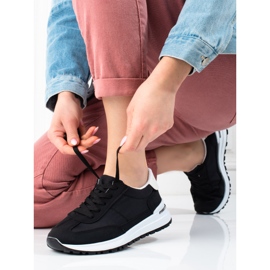 Sapatos desportivos leves de mulher preta Shelovet preto 2