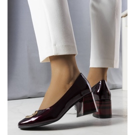 BM Sapatos de couro envernizados bordô da Kathleen vermelho 1