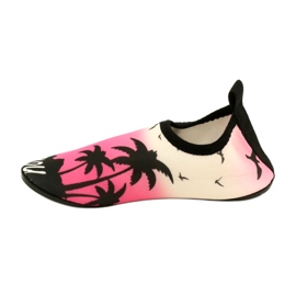 Sapatos aquáticos de neoprene rosa e preto ProWater 1