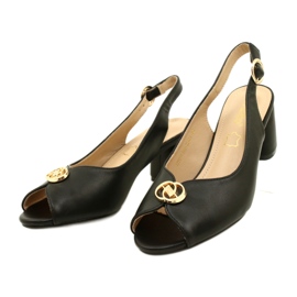 Evento Sandálias femininas no post com decoração 23SD35-5480 Black preto 5