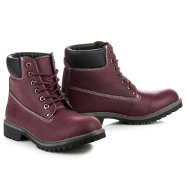 Mckeylor Botas de caminhada marrons de mulher vermelho 1