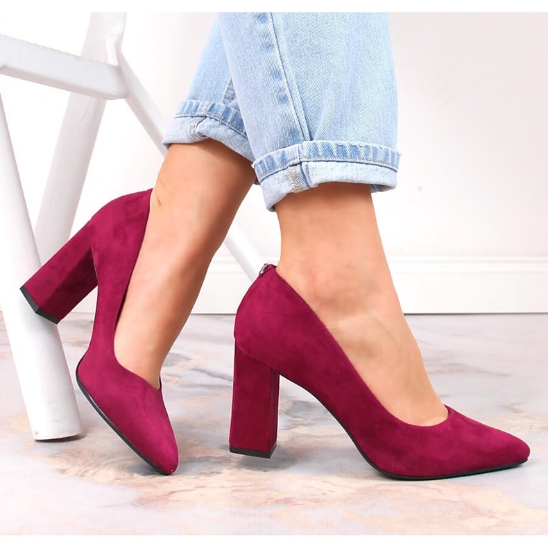 Sapatos de ponta de camurça Sergio Leone PB216 para mulher rosa 1