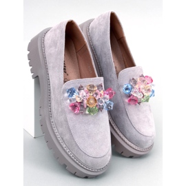 PA1 Stefani mocassim plataforma cinza com brilhantes 2