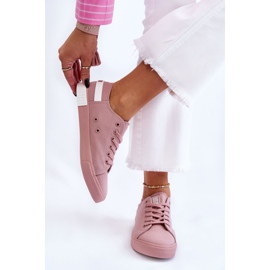 Tênis feminino baixo Big Star LL274040 rosa branco 1